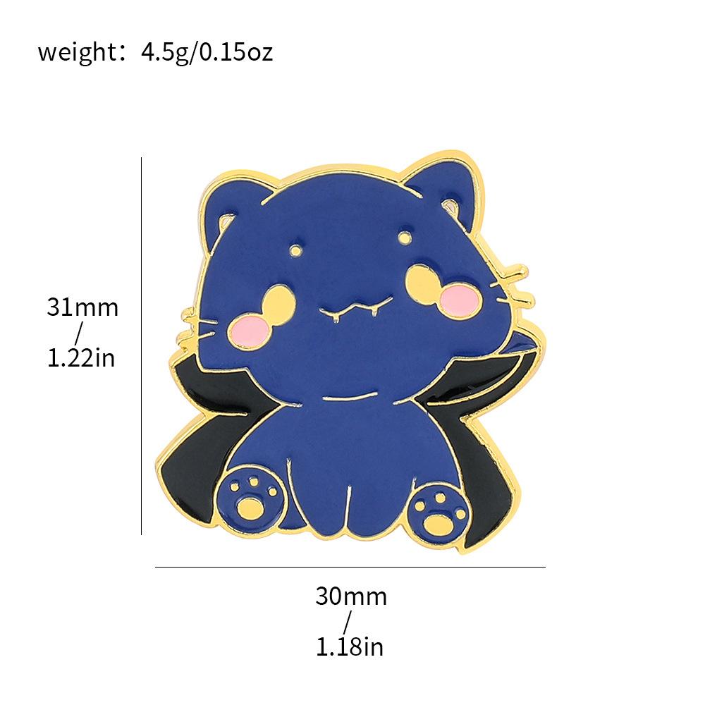 Cute cartoon cat series brooch personality funny Halloween creative ghost pumpkin kitten bag accessories