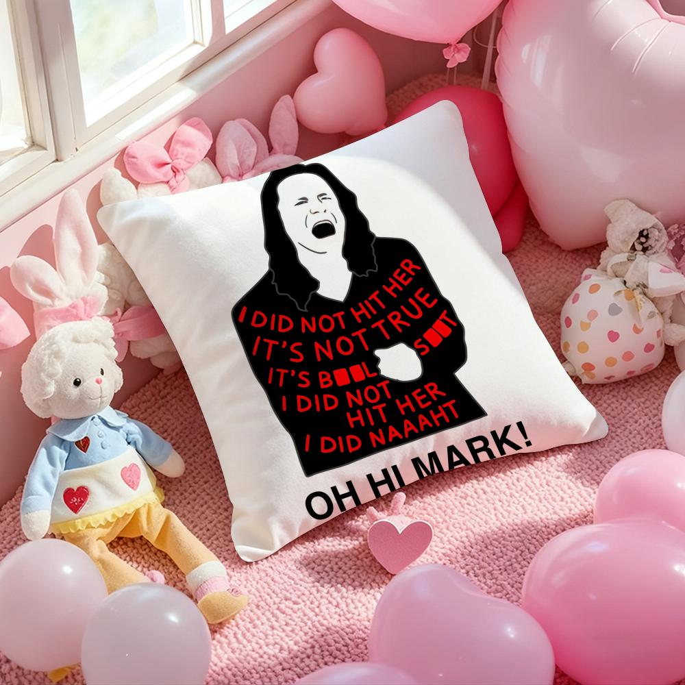 The Room T-Tommy Wiseau Pillow Case Soft Plush Fabric Double-Sided Printed Cushion Cover Warm Winter Sofa Pillow Case