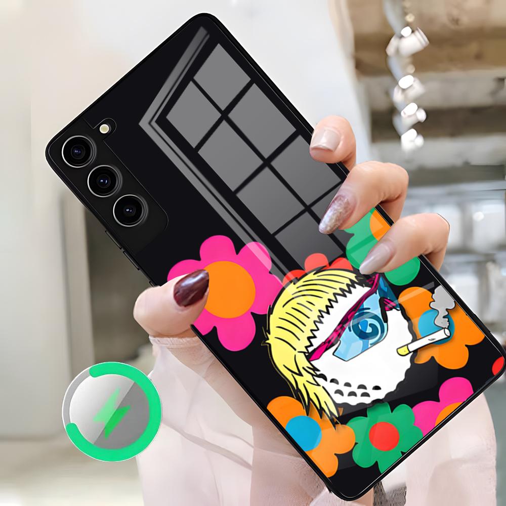 Golf Style Design-Malbons Phone Case For Samsung S26 Ultra S25 Edge S23 S22 S21 S20 Ultra Plus S24 Fe A25 Magnetic Glass Cover