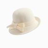 Women S Elegant Bow Decorated Bucket Hat Large Size Warm Autumn Winter Hat