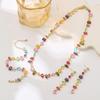 High-End Multi-Color Candy Bracelet & Necklace Set: Light Luxury Dopamine Jewelry