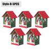 20PCS Christmas Decorations Creative DIY Assembled Cabin Painted Luminous House Christmas Tree Hanging Christmas Hut Ornaments