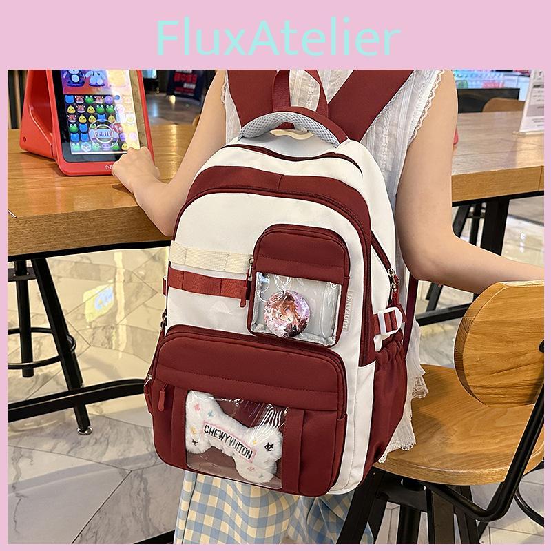 Fashion Teen Backpack With Contrast Colors And Spacious Interior For Daily Use