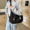 Chic Minimalist Canvas Tote Bag For Women Large Capacity Trendy Shoulder Bag 2024 New