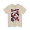 Bauhaus Style Geometric T-Shirt, Structure Balance, Red Blue Abstract Print, Geometric Art, Minimalist Design, Mid Century Modern, Clothing