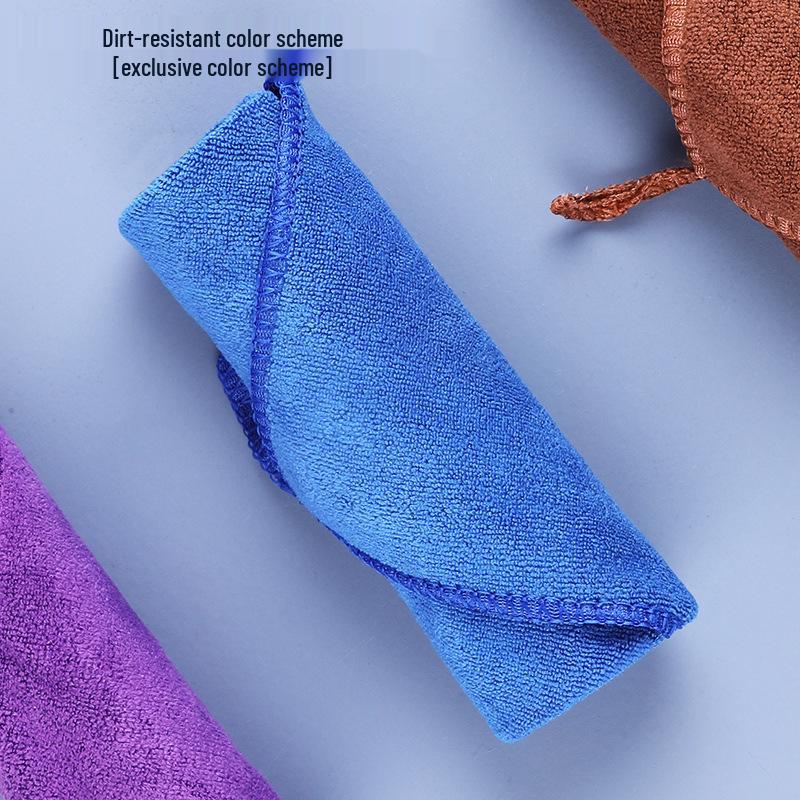 Water Absorbent Microfiber Car Cleaning Towel: Multifunctional, Thickened, Square Cloth for Car Drying.
