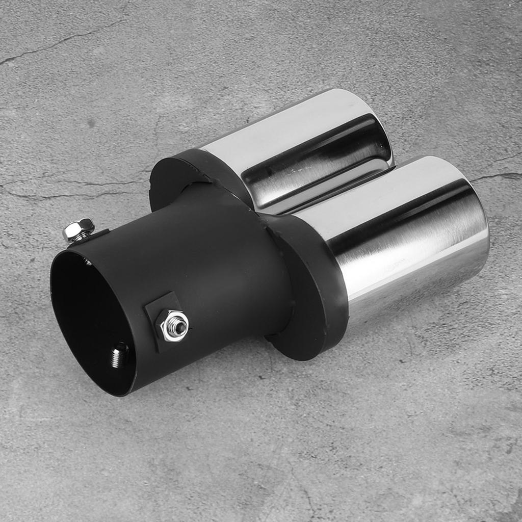 Stainless Steel Universal Car Modified Double Exhaust Pipe Rear Muffler Tip Tail Throat