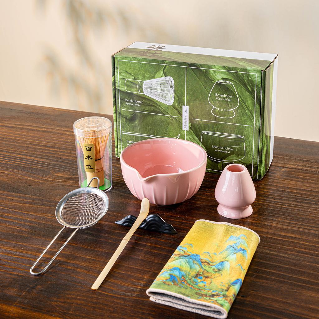 1/2/4/5/7/8Japanese Matcha Set with Ceramic Bowl Bamboo Matcha Whisk and Tea Scoop for DIY Tea-making Tools Accessories