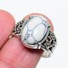 Natural Howlite Jasper Gemstone 925 Sterling Silver Jewelry Ring Size 9 AR-18410