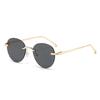 Classy Sunglasses Oval Metal Frame Lenses Uv  Summer Outdoor Protection Sun
