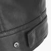 Stand Collar Sleeveless Men Waistcoat Faux Leather Buttons Closure Pockets Motorcycle Jacket Vest Male Clothes