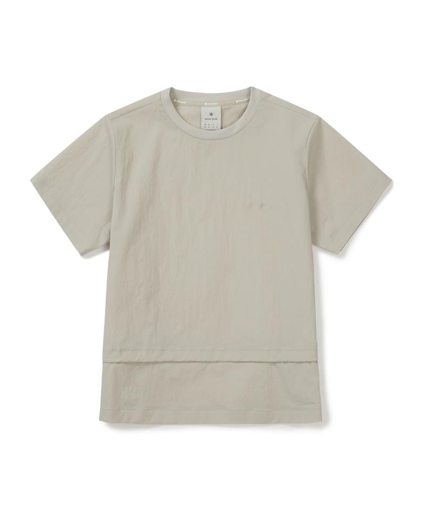 SNOWPEAK APPAREL Root Women'S String Short Sleeve T-Shirt (S26Mwrts63) Light Beige