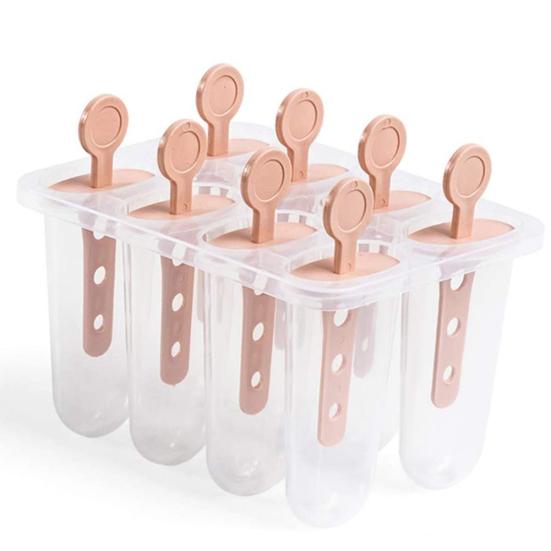 2Pcs 8 DIY Ice Cells Summer Home Plastic Lolly Cream Molds Refrigerator