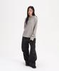 Waffle Fingerhole Hoodie_Light Gray