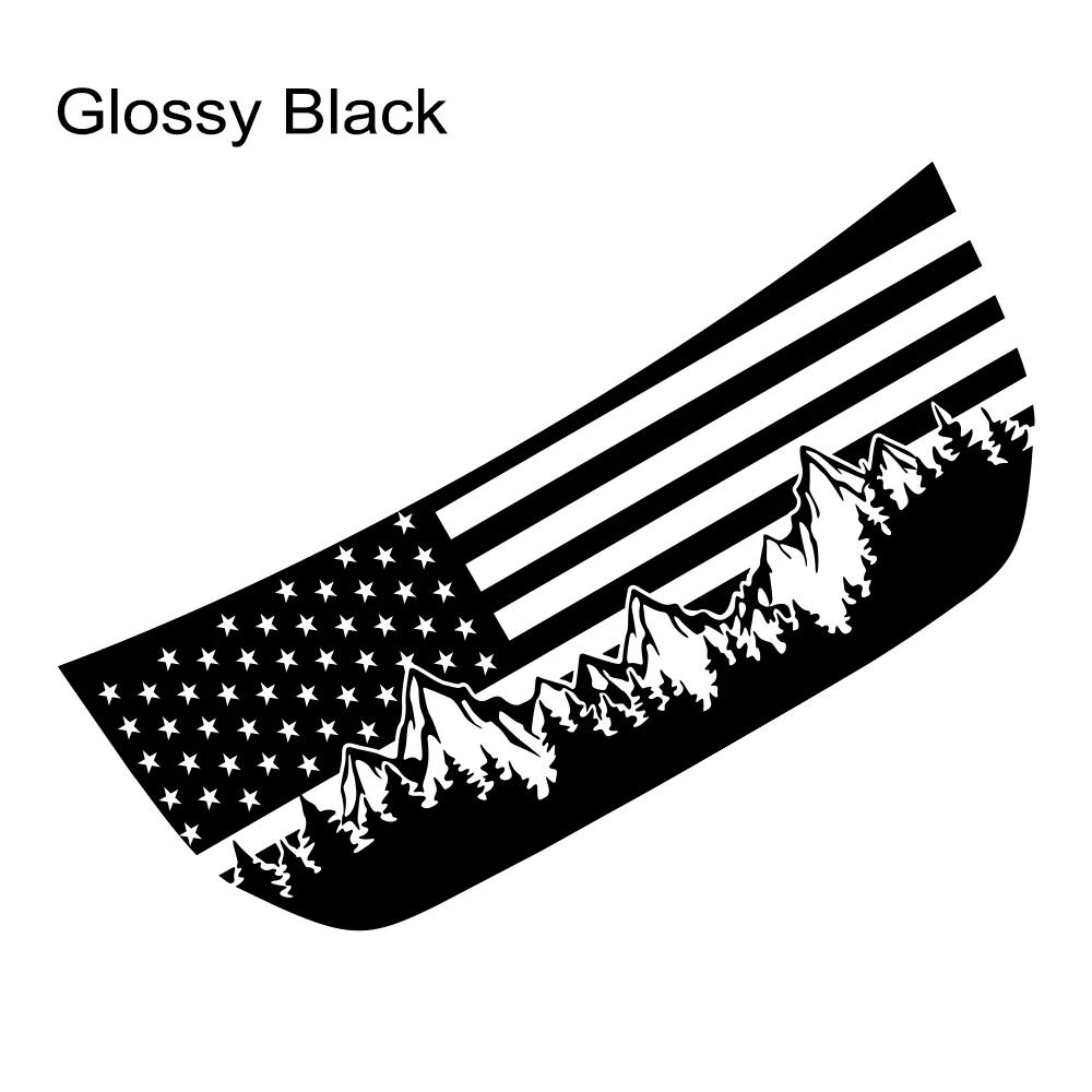 

Car Hood Bonnet Sticker USA Flag Mountain Tree Styling Vinyl Decal For Ford Bronco SUV Hardcore Raptor Auto Decor Accessories