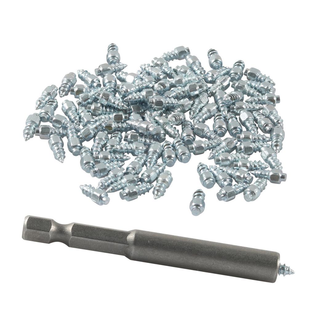 9mm/12mm karbidové šroubové čepy do pneumatik Sněhové hroty protiskluzové/protiskluzové pro auto/sněžný skútr/traktor s montážním nástrojem