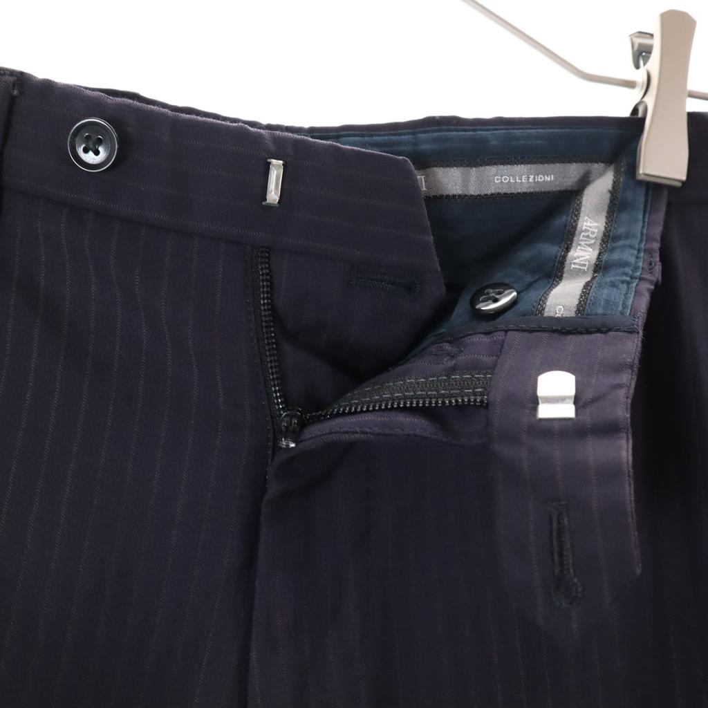 Armani Collezioni Made In Italy Stripe Pants Suit Setup 46 Navy System Men's Used