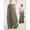 2025 Spring/Summer Parachute Cargo Sweatpants: Casual Wide-Leg, Elastic Waist