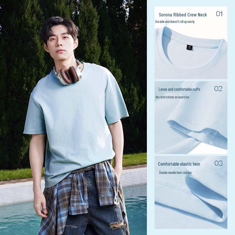 Jeanswest Men's Pure Cotton Short Sleeve T-Shirt