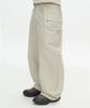 PLACESTUDIOMAN Multi-Side Pocket Wrap Design Cut Wide Cotton Pants_3 Colors