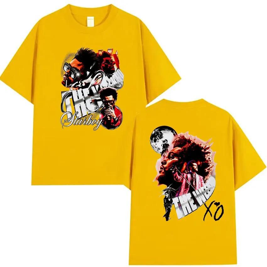 Rapper THE WEEKND STARBOY 2026 Tour Graphic TShirt  Mens Hip Hop Pop Music Short Sleeve 100 Cotton Streetwear TShirt S