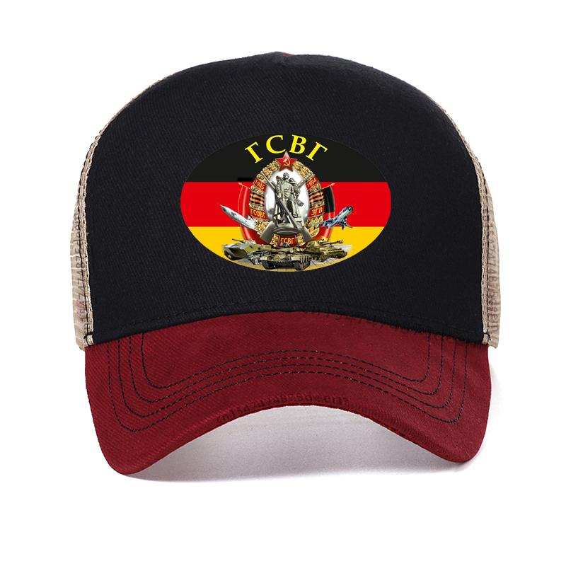 

Russia Army Cold War Group of Soviet Troops In Germany hat Summer Mesh Breathabl Trucker hats men Adjustable Baseball Caps Adjustable красный