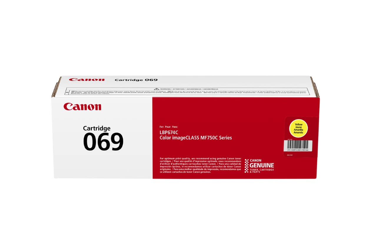 

Canon 069 Yellow Toner Cartridge Compatible with MF753Cdw MF751Cdw LBP674Cdw Printer