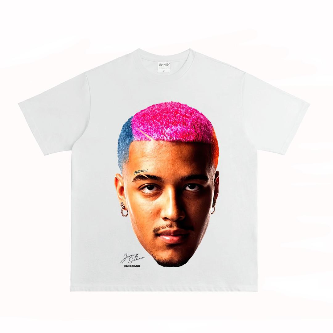 

Colorful Large-head Inkjet Heavyweight Pure Cotton Ins Trendy Short-sleeved T-shirt Hot 5XL різнокольоровий
