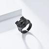 New European and American Retro Style Horseshoe Eyes Titanium Steel Ring Ring Personalized Totem Hand Jewelry