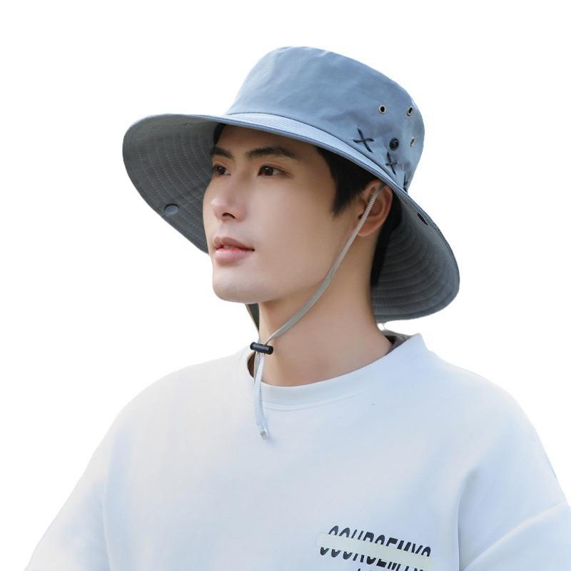 Sonnenhut Herren Fischerhut Sommer Bucket Hat UV-Schutz Bergsteigen Sonnenhut Gesichtsschutz Herren Arbeits Sonnenhut