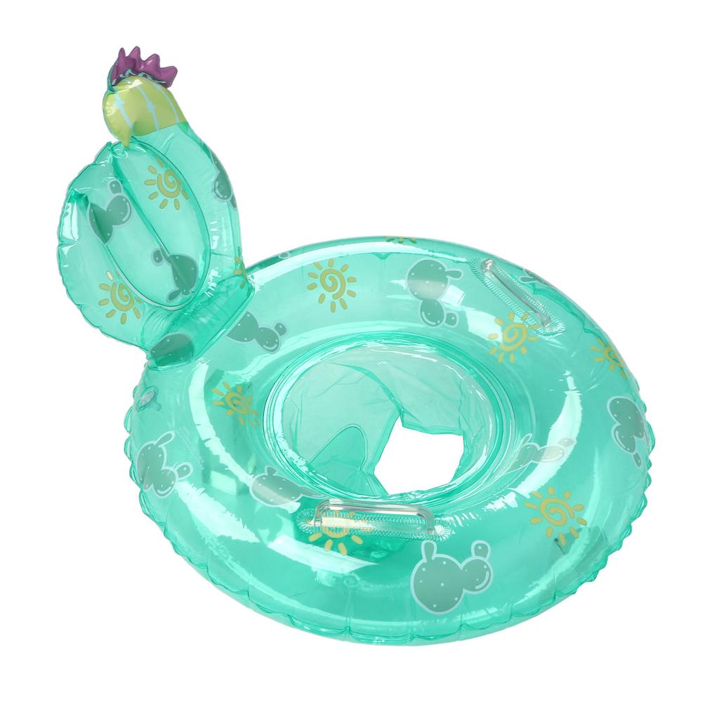 Kinder PVC Süßer Grüner Kaktus Schwimmring Kind Aufblasbarer Schwimmbecken Schwimmring mit Sitz Doppelgriff