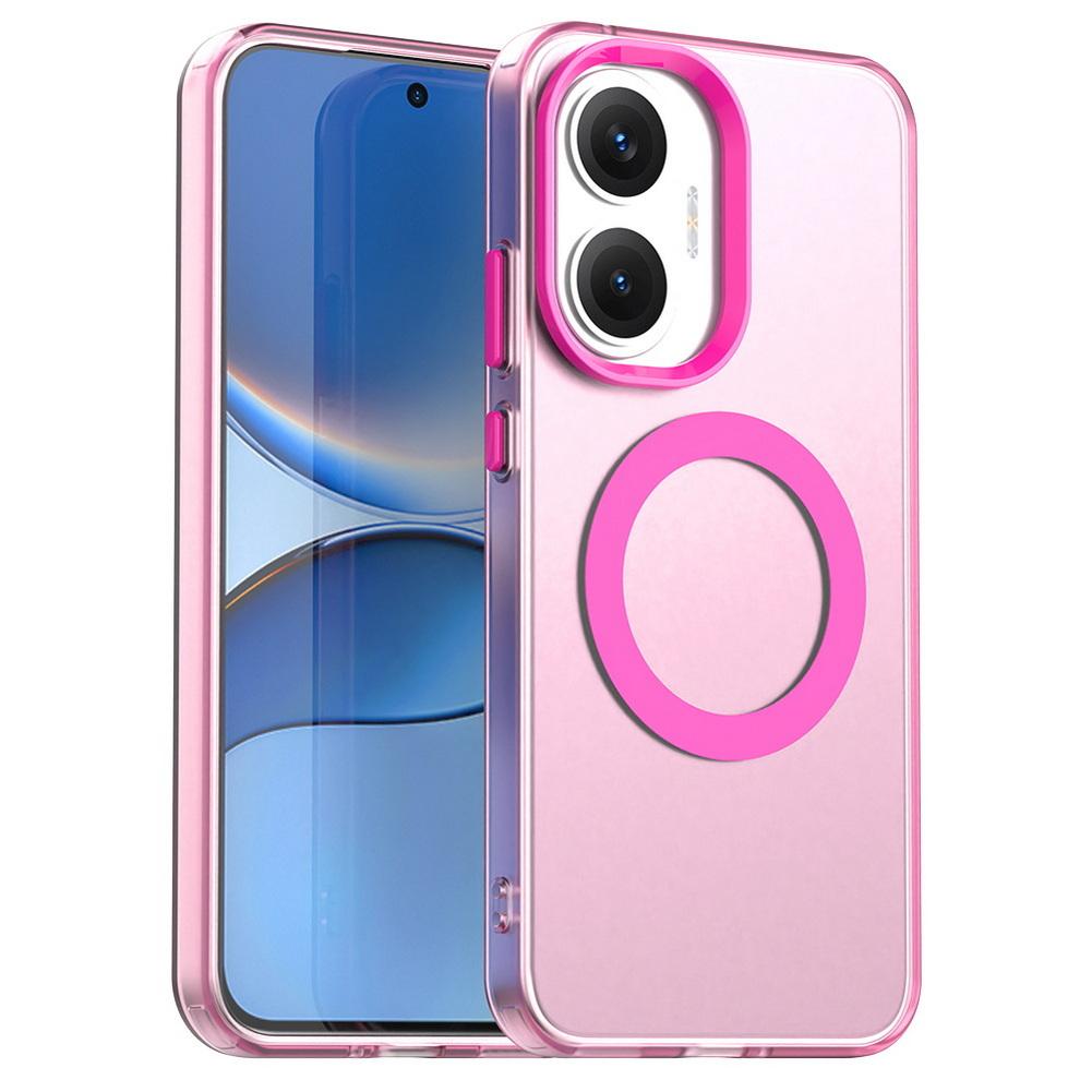 Transparent Candy Colorful Magnet Adsorption Case For Poco F7 POCO F7 Ultra F7 Pro X7 M7 Pro F6 Pro X6 M6 X5 C75 C65 C61 Cover