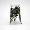 Dinner Atmosphere Decoration Iron Tealight Candle Cup Vintage Glass Old Carved Hollow Candlestick