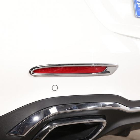 Chrome ABS Rear Fog Light Frame Decorative Trim For Benz C Class W206 -