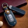 Leather Car Flip Key Case Cover For Honda Civic HRV CRV XRV CR-V Crider Odyssey Pilot Fit Accord Protector Bag Accessories