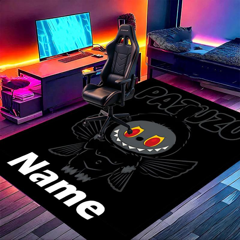 Custom Name Personalized Labubu Print Carpet, Versatile Home Decor Rug, for Playroom, Apartment, Balcony, Entryway, Hallway Gift