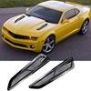 2 Pièces Noir Brillant ABS Cache-Ouïes d'Aération de Capot Avant Décoration d'Air de Capot Autocollant Accessoires de Style de Voiture pour Chevrolet Camaro 2016-2023