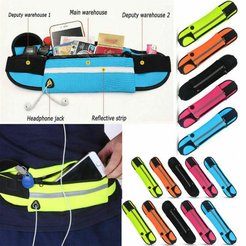 Waterproof Running Belt Bum Waist Pouch Fanny Pack Camping Sport Hiking Bags Zip
