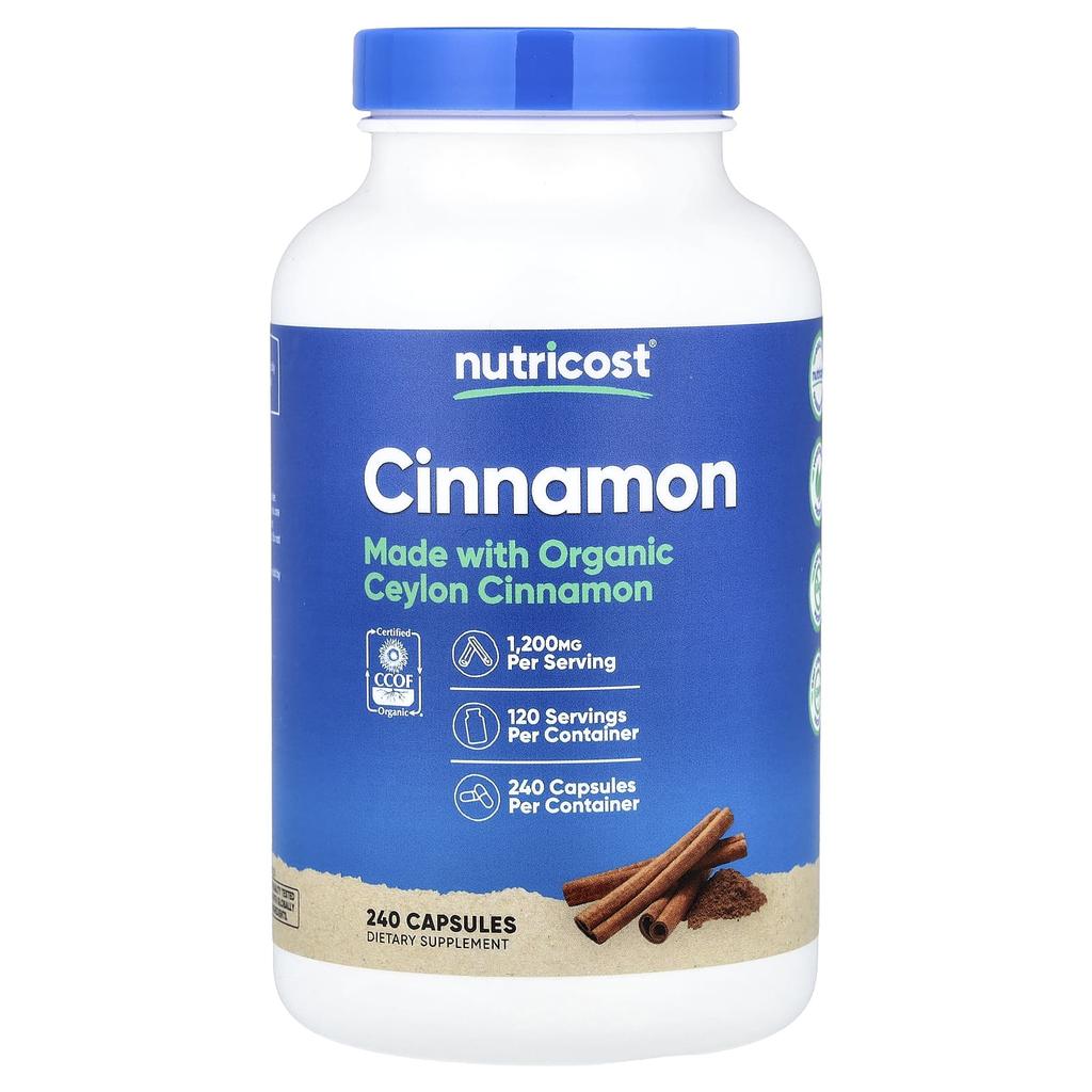 Nutricost Cinnamon, 240 Capsules (600mg Per Capsule)