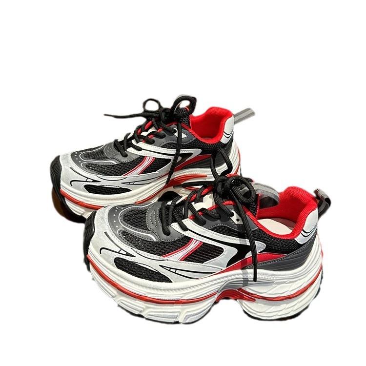 Dad Shoes Mesh Atmungsaktiv Kleine Sommerschuhe für Damen Herbst Neu Dicke Sohle Erhöht Freizeit-Sneaker