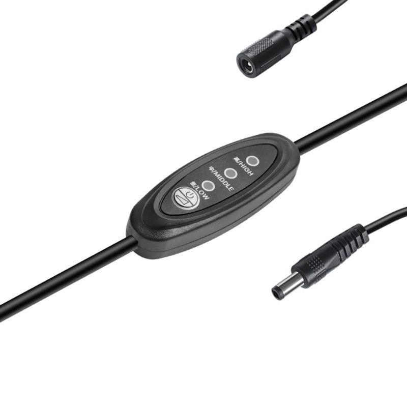 Fan Speed Controller for 5V Cooling Fan 5.5x2.1mm Female To Male, for Cooling Ventilation Exhaust Projects