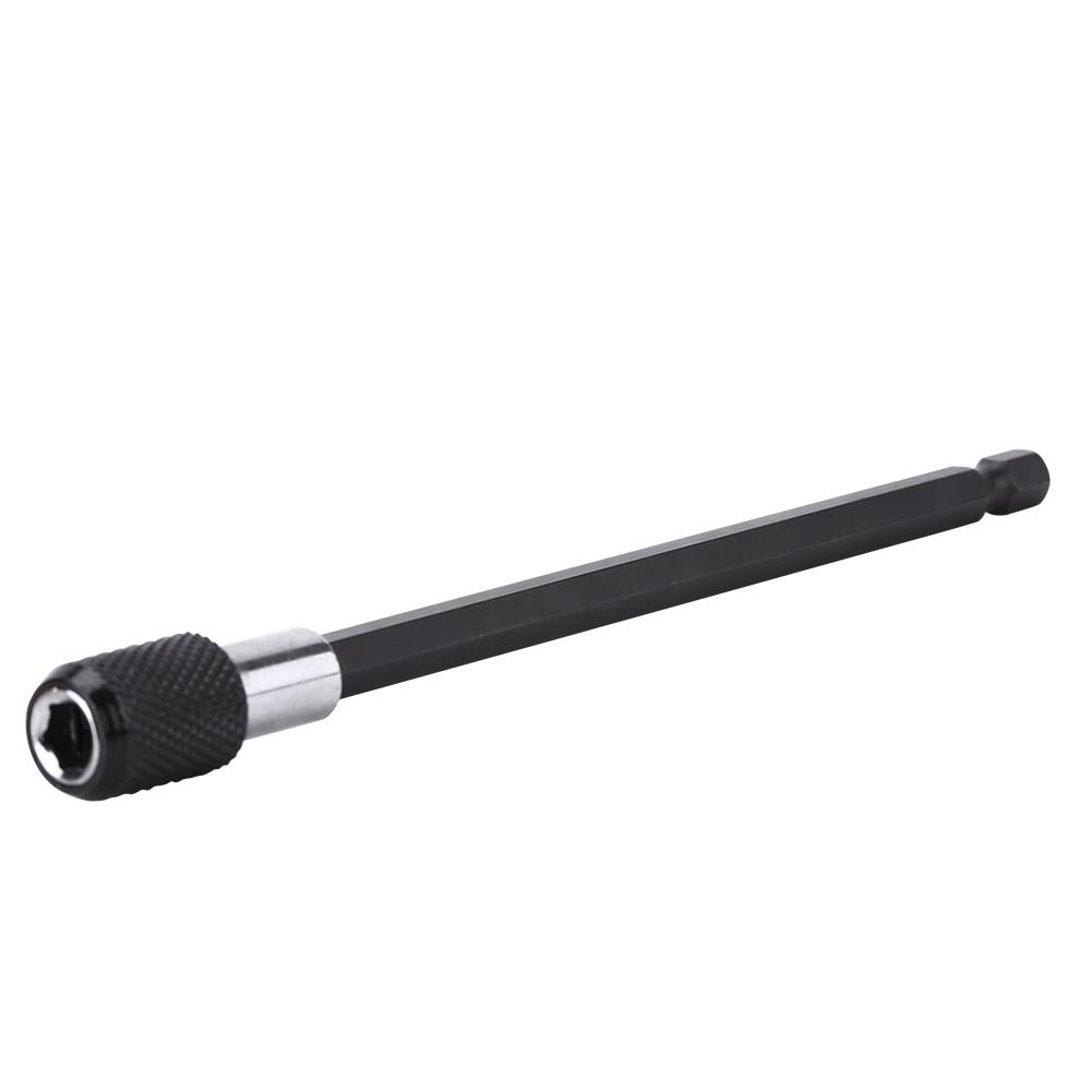 1/4 Inch Hex Shank Quick Relse Screwdriver Drill Bit Holder (black Knurling 100MM)