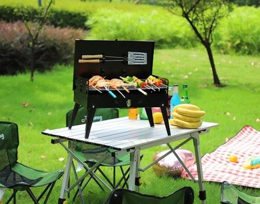 Przenośny Grill Turystyczny Składany Bbq Przybory