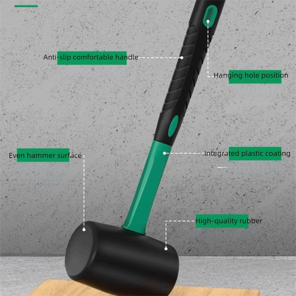 Multi-Functional Rubber Hammer Industrial Grade Solid Rubber Hammer Wall Tiling
