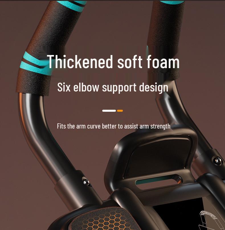 Six-Elbow Support Ab Roller: Automatic Rebound 4-Wheel Fitness Equipment for Men's Abs and Belly Exercise.