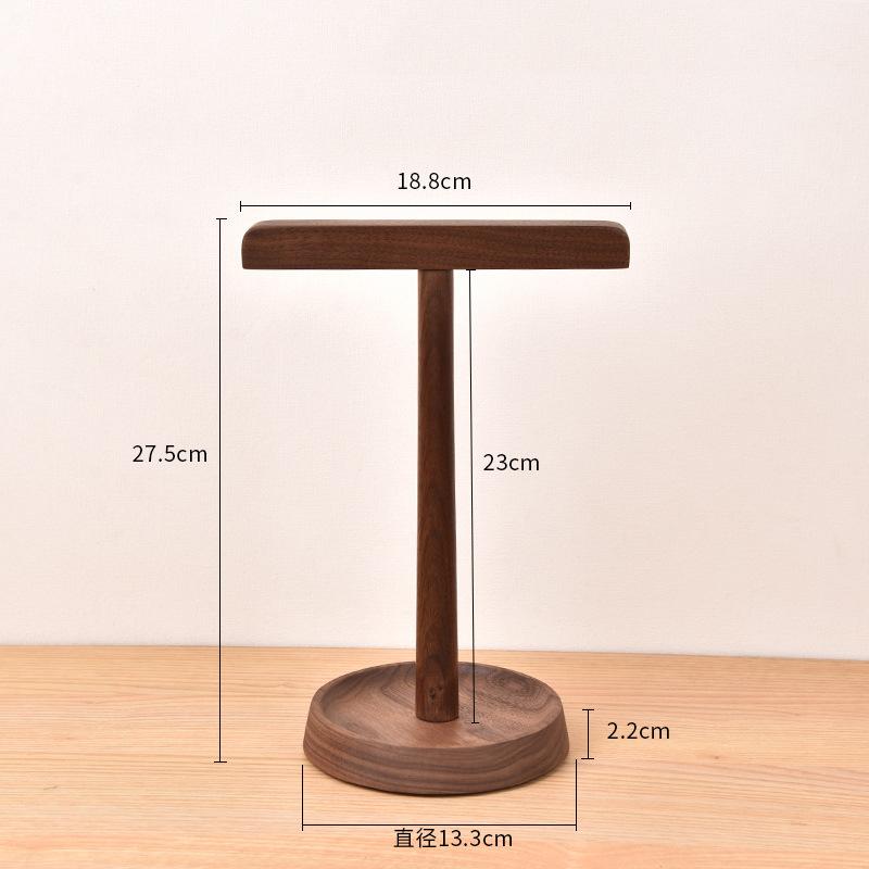 Walnut Wood Headphone Stand, Anti-scratch Holder for Over-ear Headsets, Ideal for Desk, Gaming & Office,Perfect for Desk & Home