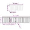 10 Piece Foldable Black Dog Gate 800 cm Poplar Wood