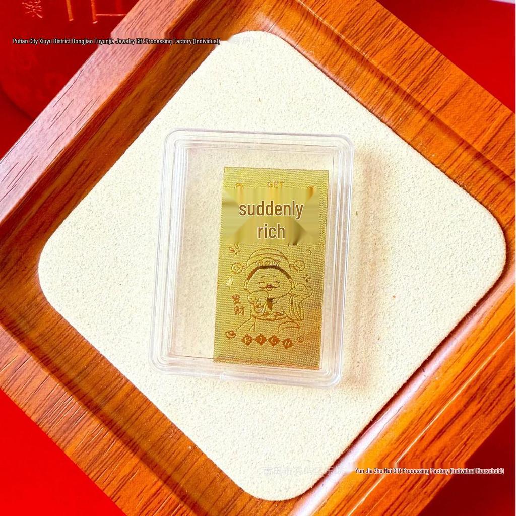 Pure Gold 999 Horse Year Phone Sticker for Wealth and Health - Popular Douyin Live Seller