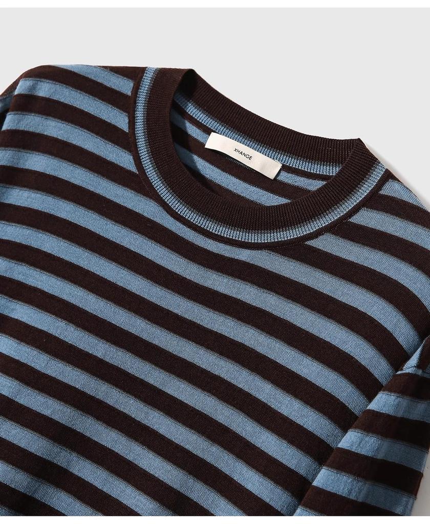 Früher Herbst Gestreifter Strick Damenpullover - Leichtigkeit Lässige Mode Langarm Oberteil