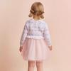PawinPaw Cartoon Bear Mesh Knit Dress for Girls